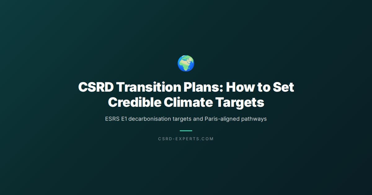 CSRD Transition Plans: How to Set and Report Credible Climate Targets