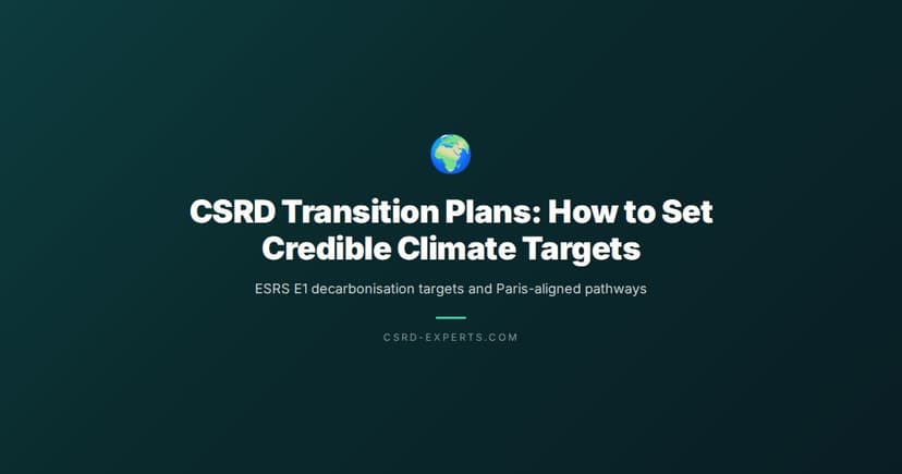CSRD Transition Plans: How to Set and Report Credible Climate Targets